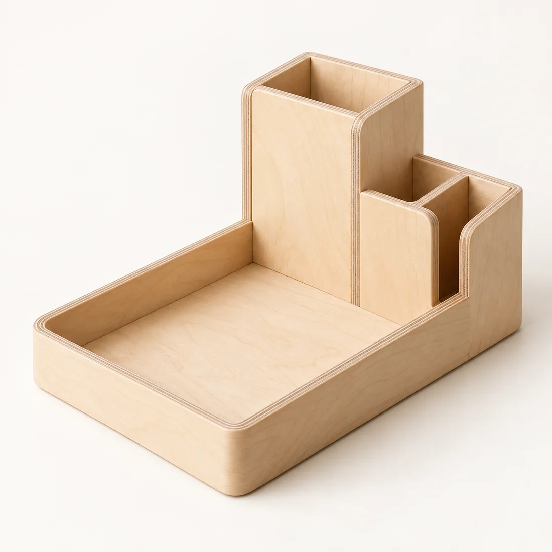 Entryway Valet Organizer in Light wood